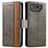 Funda de Cuero Cartera con Soporte Carcasa S02D para Asus ROG Phone 7 Gris