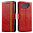 Funda de Cuero Cartera con Soporte Carcasa S02D para Asus ROG Phone 7 Ultimate Rojo