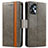 Funda de Cuero Cartera con Soporte Carcasa S02D para Motorola Moto G23 Gris