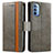 Funda de Cuero Cartera con Soporte Carcasa S02D para Motorola Moto G31 Gris