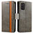 Funda de Cuero Cartera con Soporte Carcasa S02D para Nokia G100 Gris