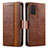 Funda de Cuero Cartera con Soporte Carcasa S02D para Nokia G100 Marron