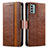 Funda de Cuero Cartera con Soporte Carcasa S02D para Nokia G22 Marron