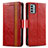 Funda de Cuero Cartera con Soporte Carcasa S02D para Nokia G22 Rojo