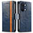 Funda de Cuero Cartera con Soporte Carcasa S02D para OnePlus Ace 2V 5G Azul