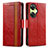 Funda de Cuero Cartera con Soporte Carcasa S02D para OnePlus Nord N30 5G Rojo