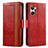 Funda de Cuero Cartera con Soporte Carcasa S02D para Realme 10 4G Rojo