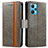 Funda de Cuero Cartera con Soporte Carcasa S02D para Realme 9 4G Gris