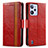 Funda de Cuero Cartera con Soporte Carcasa S02D para Realme C31 Rojo