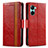 Funda de Cuero Cartera con Soporte Carcasa S02D para Realme C33 (2023) Rojo