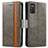 Funda de Cuero Cartera con Soporte Carcasa S02D para Samsung Galaxy F02S SM-E025F Gris