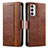 Funda de Cuero Cartera con Soporte Carcasa S02D para Samsung Galaxy F23 5G Marron