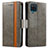 Funda de Cuero Cartera con Soporte Carcasa S02D para Samsung Galaxy M12 Gris