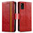 Funda de Cuero Cartera con Soporte Carcasa S02D para Samsung Galaxy M40S Rojo