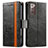 Funda de Cuero Cartera con Soporte Carcasa S02D para Samsung Galaxy Note 20 5G Negro