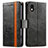 Funda de Cuero Cartera con Soporte Carcasa S02D para Sony Xperia Ace III Negro