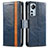 Funda de Cuero Cartera con Soporte Carcasa S02D para Xiaomi Mi 12S 5G Azul