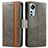 Funda de Cuero Cartera con Soporte Carcasa S02D para Xiaomi Mi 12X 5G Gris