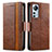 Funda de Cuero Cartera con Soporte Carcasa S02D para Xiaomi Mi 12X 5G Marron