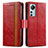 Funda de Cuero Cartera con Soporte Carcasa S02D para Xiaomi Mi 12X 5G Rojo