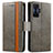 Funda de Cuero Cartera con Soporte Carcasa S02D para Xiaomi Redmi K50 Gaming 5G Gris