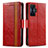 Funda de Cuero Cartera con Soporte Carcasa S02D para Xiaomi Redmi K50 Gaming 5G Rojo