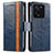 Funda de Cuero Cartera con Soporte Carcasa S02D para Xiaomi Redmi K60 Ultra 5G Azul