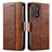 Funda de Cuero Cartera con Soporte Carcasa S02D para Xiaomi Redmi Note 11 4G (2022) Marron