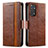 Funda de Cuero Cartera con Soporte Carcasa S02D para Xiaomi Redmi Note 11 Pro 4G Marron