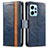 Funda de Cuero Cartera con Soporte Carcasa S02D para Xiaomi Redmi Note 12 4G Azul