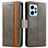 Funda de Cuero Cartera con Soporte Carcasa S02D para Xiaomi Redmi Note 12 4G Gris