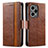 Funda de Cuero Cartera con Soporte Carcasa S02D para Xiaomi Redmi Note 12 Turbo 5G Marron