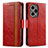 Funda de Cuero Cartera con Soporte Carcasa S02D para Xiaomi Redmi Note 12 Turbo 5G Rojo