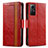 Funda de Cuero Cartera con Soporte Carcasa S02D para Xiaomi Redmi Note 12S Rojo