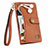 Funda de Cuero Cartera con Soporte Carcasa S03D para Apple iPhone 13 Pro Marron