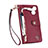 Funda de Cuero Cartera con Soporte Carcasa S03D para Apple iPhone 14 Rojo