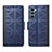 Funda de Cuero Cartera con Soporte Carcasa S03D para Motorola Moto Edge S30 5G Azul