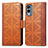 Funda de Cuero Cartera con Soporte Carcasa S03D para Nokia X30 5G Marron