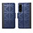 Funda de Cuero Cartera con Soporte Carcasa S03D para Sony Xperia 1 IV SO-51C Azul