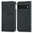 Funda de Cuero Cartera con Soporte Carcasa S04D para Google Pixel 6 Pro 5G Negro