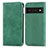 Funda de Cuero Cartera con Soporte Carcasa S04D para Google Pixel 6 Pro 5G Verde