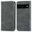 Funda de Cuero Cartera con Soporte Carcasa S04D para Google Pixel 7 Pro 5G Gris