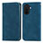 Funda de Cuero Cartera con Soporte Carcasa S04D para Huawei Enjoy 50 Azul