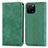 Funda de Cuero Cartera con Soporte Carcasa S04D para Huawei Enjoy 50z Verde