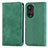 Funda de Cuero Cartera con Soporte Carcasa S04D para Huawei Honor 50 5G Verde