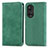 Funda de Cuero Cartera con Soporte Carcasa S04D para Huawei Honor 50 Pro 5G Verde