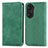 Funda de Cuero Cartera con Soporte Carcasa S04D para Huawei Honor 60 5G Verde