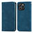 Funda de Cuero Cartera con Soporte Carcasa S04D para Huawei Honor 60 SE 5G Azul