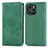 Funda de Cuero Cartera con Soporte Carcasa S04D para Huawei Honor 60 SE 5G Verde