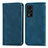 Funda de Cuero Cartera con Soporte Carcasa S04D para Huawei Honor V40 5G Azul